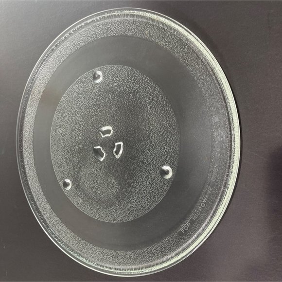 Microwave Glass Turntable Dish 13.5 inches Round with Plastic Turner C198 - Picture 6 of 12